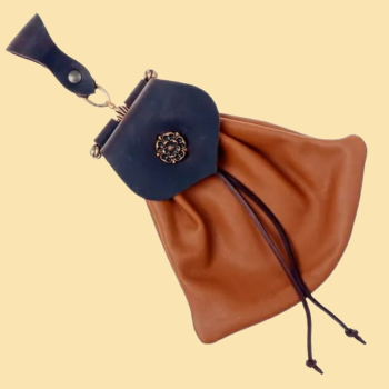 Preview: Almosenbeutel - Mit Rosen-Verschluss - rot